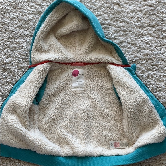Girls Mini Boden Sherpa lined hoodie - Picture 2 of 2